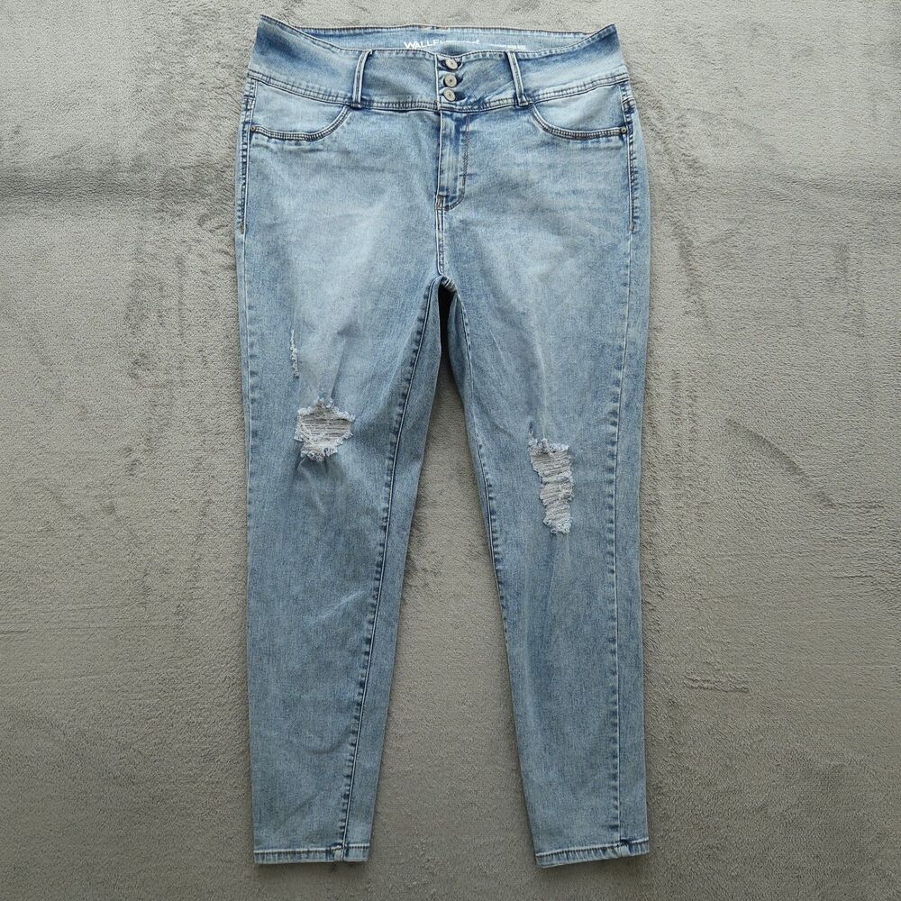WallFlower Jeans Womens Size 20 The Sassy High-Rise Skinny 28" Inseam Distressed